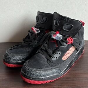 Jordan Spizike Anthracite Black Gym Red Men's Size 12